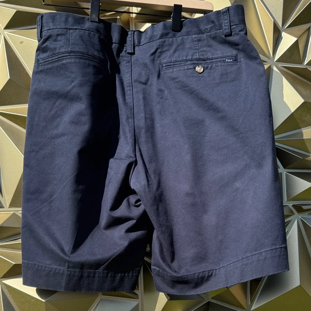 Polo by‎ Ralph Lauren Navy Flat-Front Men’s Shorts